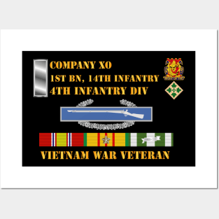 1st Bn 14th Inf - 4th ID - Company XO - Vietnam Vet Posters and Art